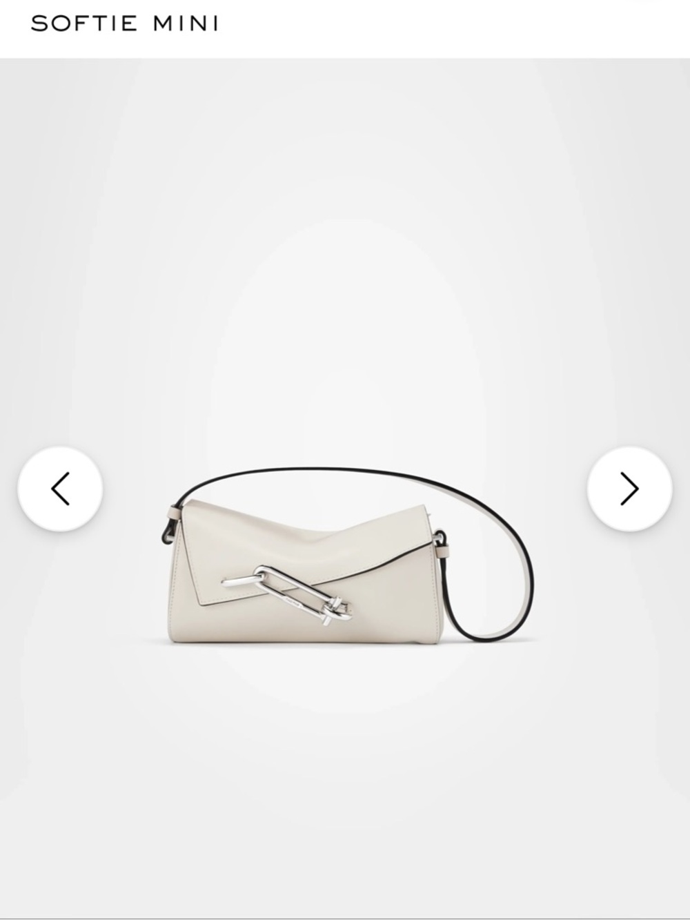 TAD FAB Softie Mini Leather Shoulder Bag Bone White
